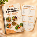 📋 Menú de 4 semanas + lista del súper 🛒